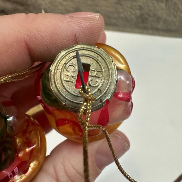 Blown Glass Christmas Ornaments Pair 2 of Stockings Red Christmas Tree Holiday - Picture 8 of 9